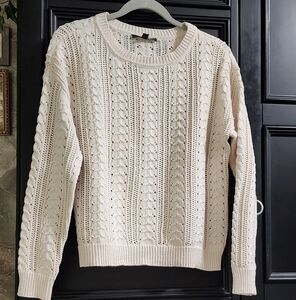 Cyrus Beige Cable Sweater S